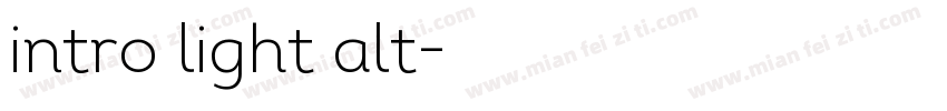 intro light alt字体转换
